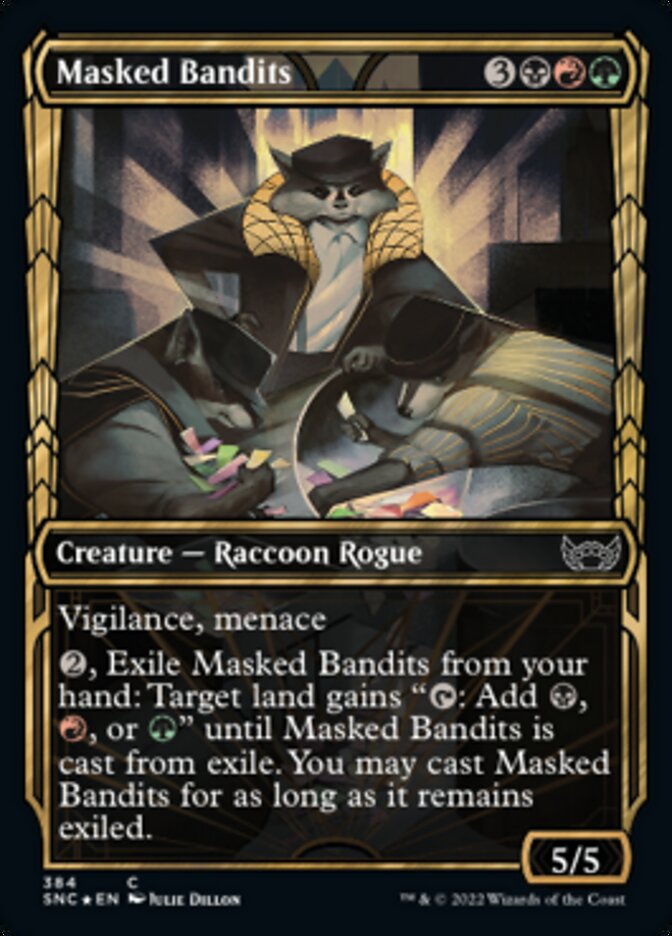 Masked Bandits - [Gilded Foil, Showcase] Streets of New Capenna (SNC)