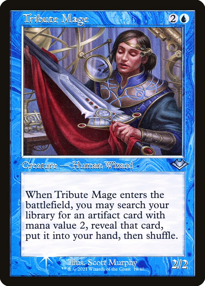 Tribute Mage - [Etched Foil, Retro Frame] Modern Horizons 1 Timeshifts (H1R)