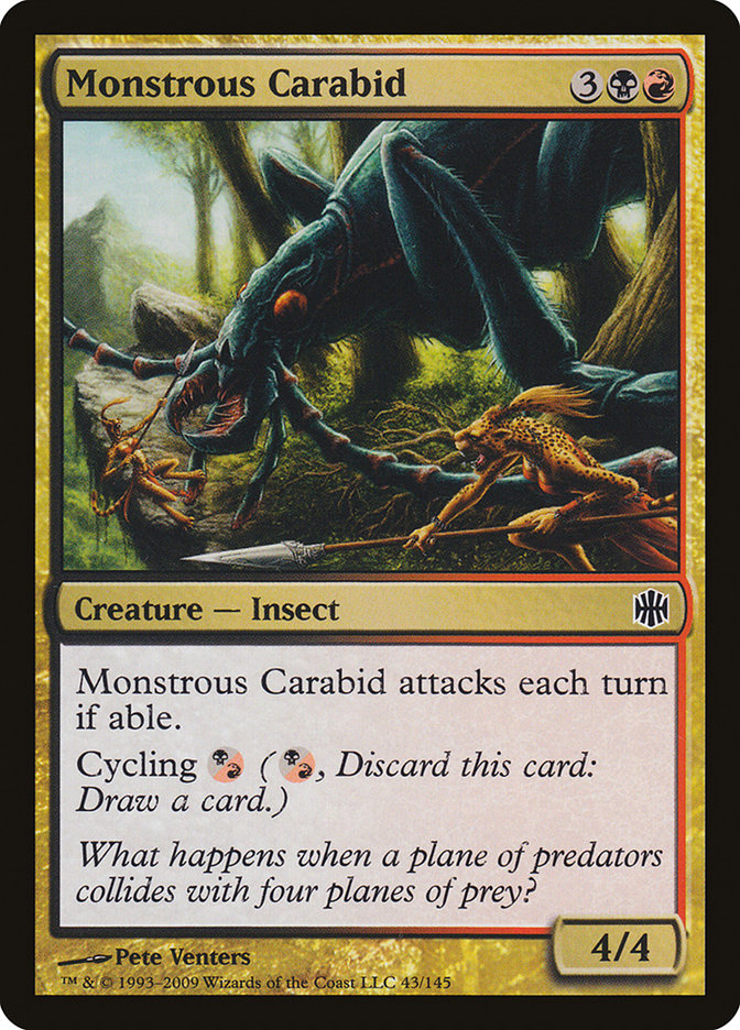 Monstrous Carabid - [Foil] Alara Reborn (ARB)