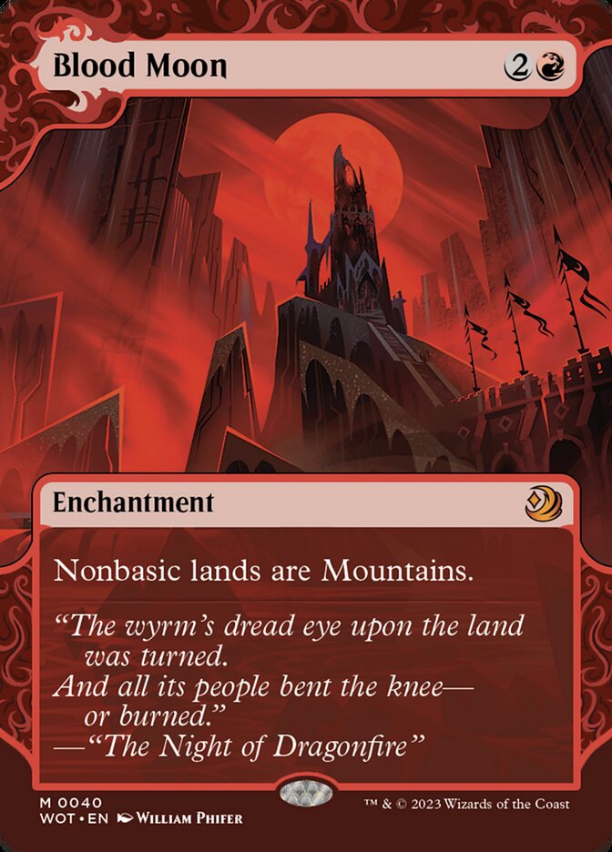 Blood Moon - [Foil, Showcase] Wilds of Eldraine: Enchanting Tales (WOT)