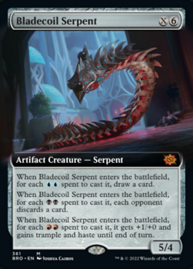 Bladecoil Serpent - [Foil, Extended Art] The Brothers' War (BRO)