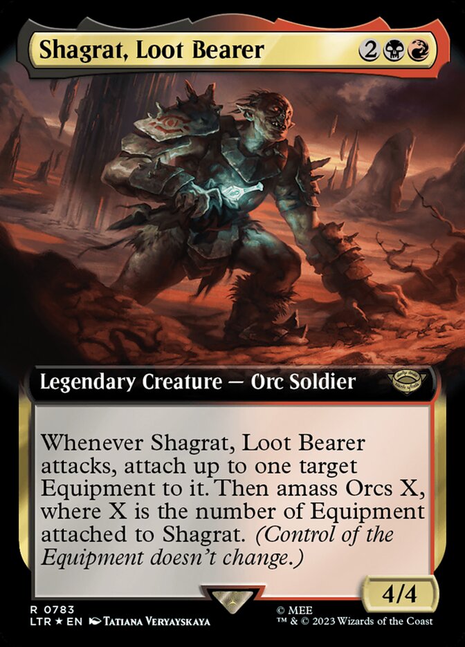 Shagrat, Loot Bearer - [Surge Foil, Extended Art] The Lord of the Rings: Tales of Middle-earth (LTR)
