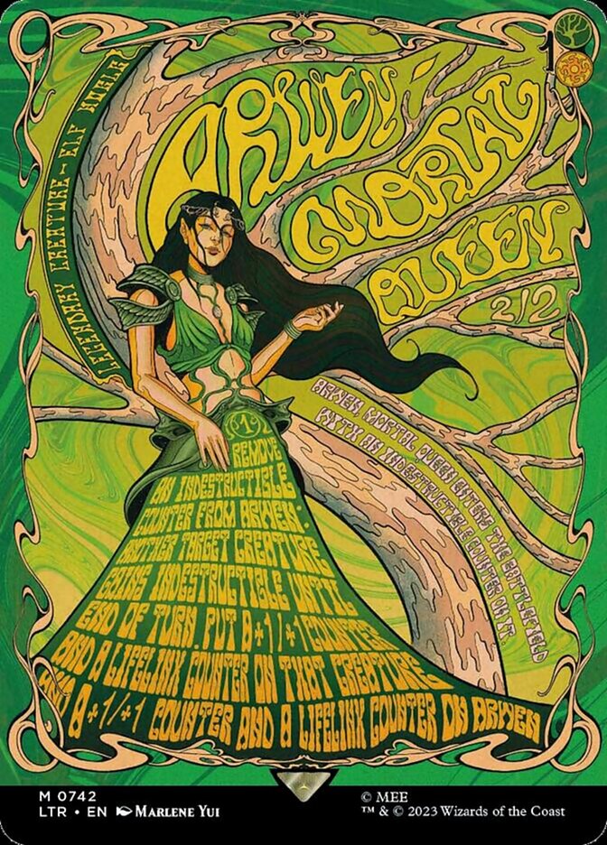 Arwen, Mortal Queen - [Foil, Borderless Poster] The Lord of the Rings: Tales of Middle-earth (LTR)