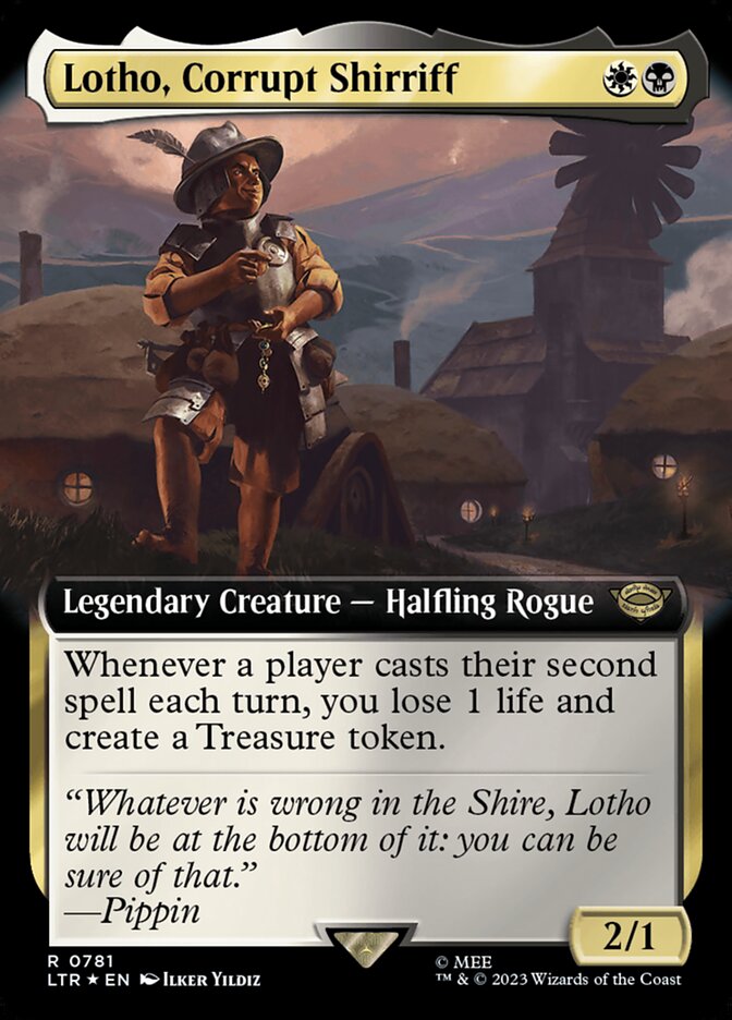 Lotho, Corrupt Shirriff - [Surge Foil, Extended Art] The Lord of the Rings: Tales of Middle-earth (LTR)