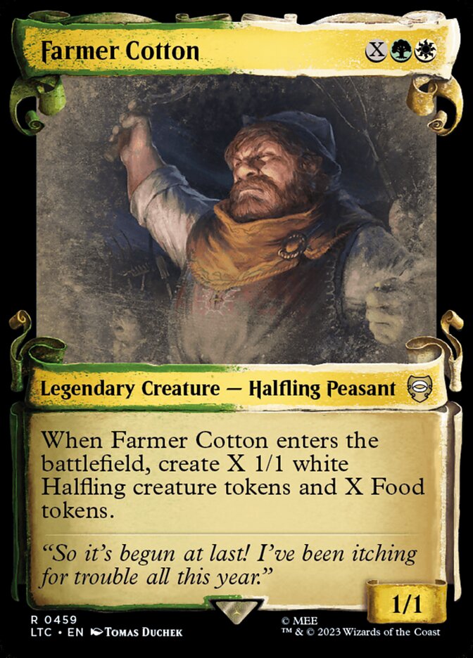 Farmer Cotton - [Foil, Showcase Scroll] Tales of Middle-earth Commander (LTC)