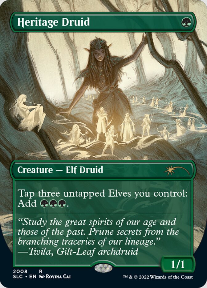 Heritage Druid - [Foil, Borderless] Secret Lair 30th Anniversary Countdown Kit (SLC)