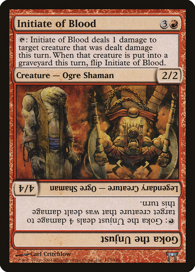 Initiate of Blood // Goka the Unjust - [Foil] Champions of Kamigawa (CHK)