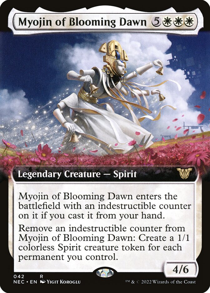 Myojin of Blooming Dawn - [Extended Art] Neon Dynasty Commander (NEC)