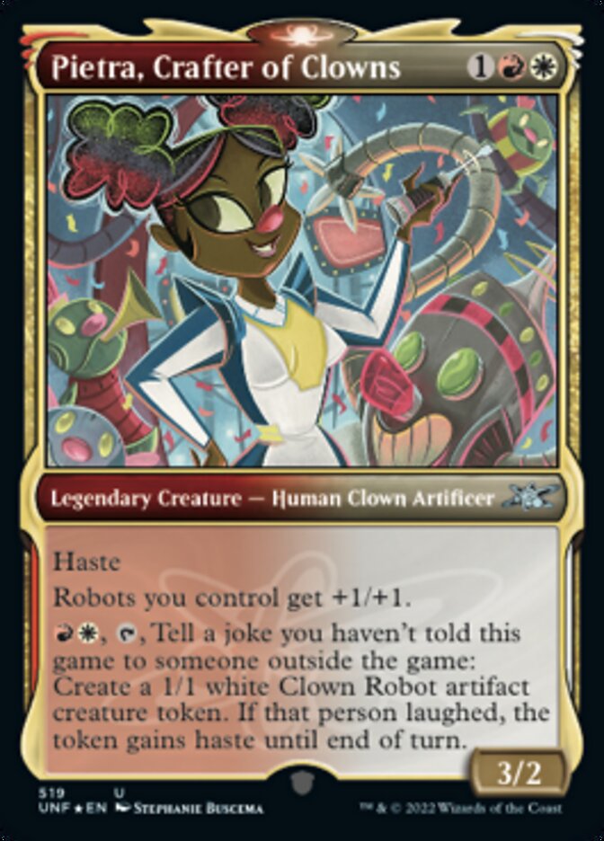 Pietra, Crafter of Clowns - [Galaxy Foil, Showcase] Unfinity (UNF)