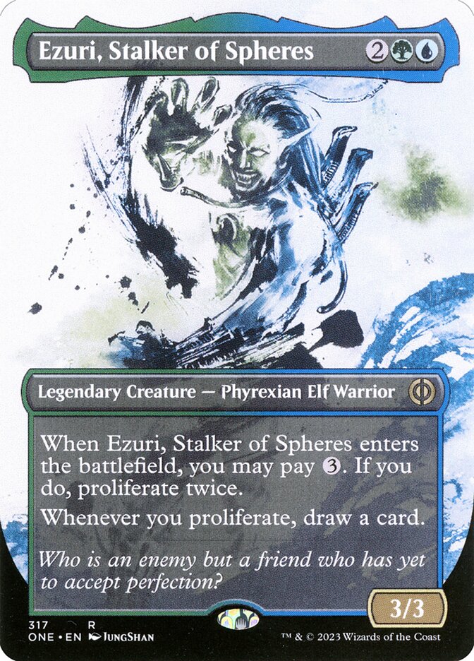 Ezuri, Stalker of Spheres - [Foil, Showcase] Phyrexia: All Will Be One (ONE)