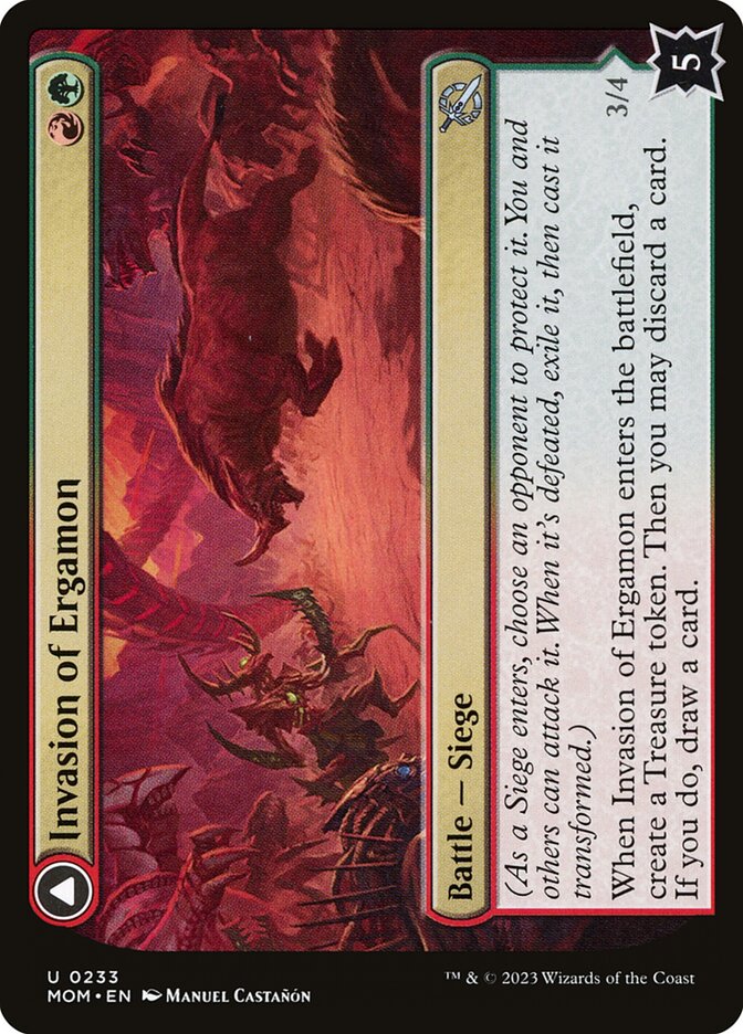 Invasion of Ergamon // Truga Cliffcharger - [Foil] March of the Machine (MOM)