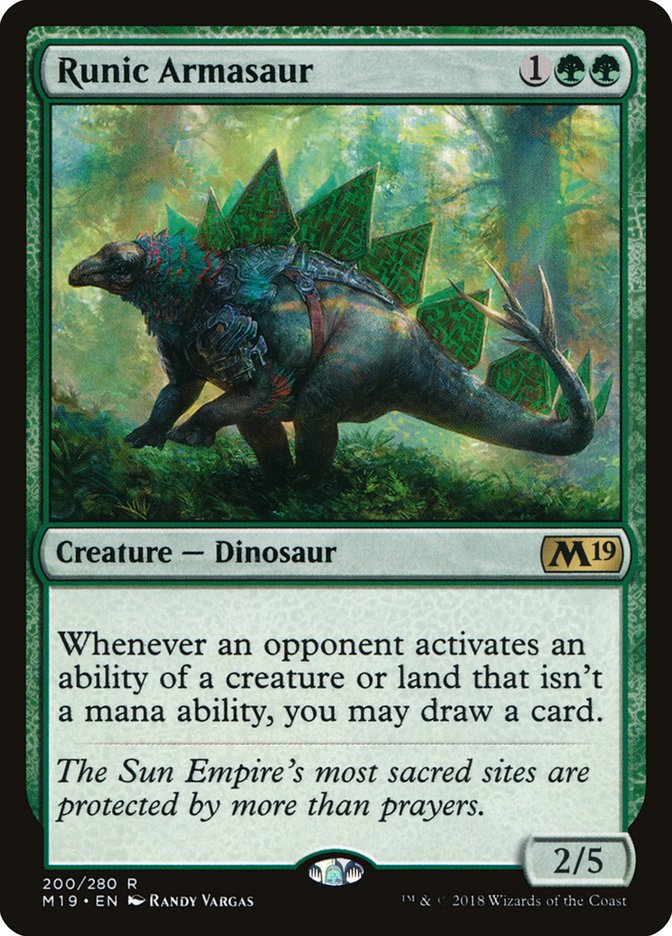 Runic Armasaur - [Foil] Core Set 2019 (M19)