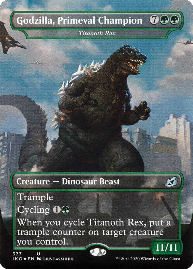 Titanoth Rex // Godzilla, Primeval Champion - [Borderless] Ikoria: Lair of Behemoths (IKO)