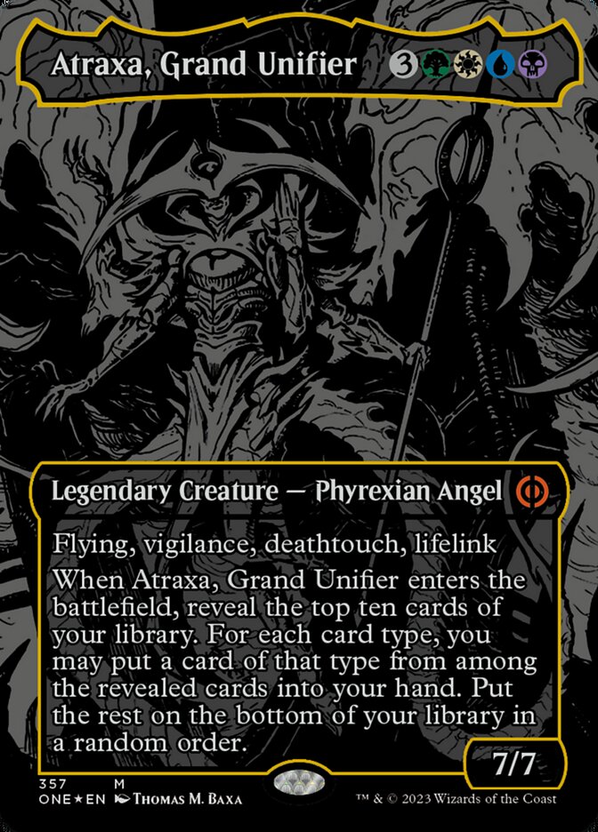 Atraxa, Grand Unifier - [Oil Slick Foil, Borderless] Phyrexia: All Will Be One (ONE)