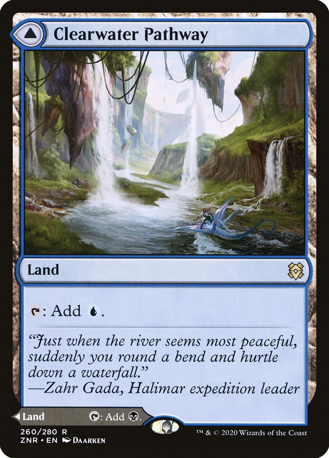 Clearwater Pathway // Murkwater Pathway - [Foil] Zendikar Rising (ZNR)
