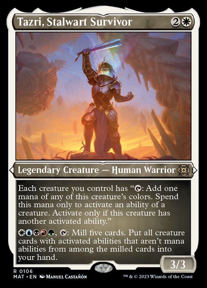 Tazri, Stalwart Survivor - [Etched Foil] March of the Machine: The Aftermath (MAT)