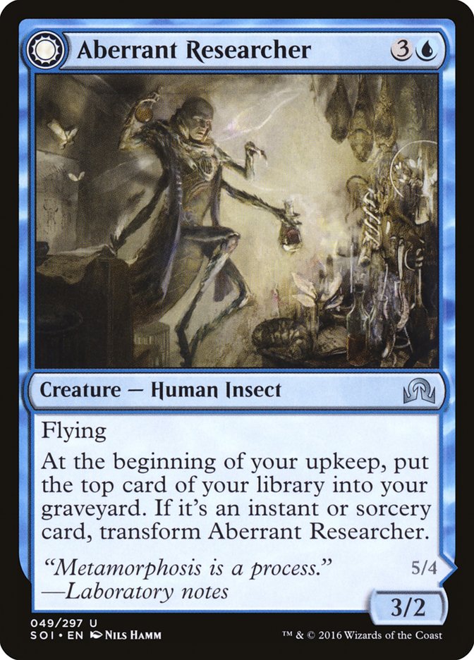 Aberrant Researcher // Perfected Form - [Foil] Shadows over Innistrad (SOI)