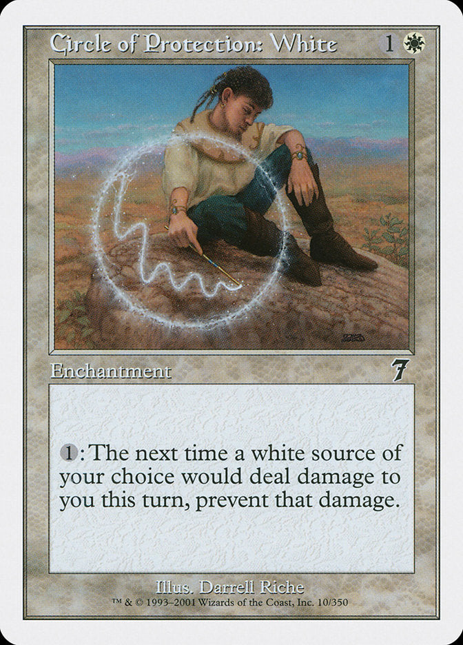 Circle of Protection: White - [Foil] Seventh Edition (7ED)