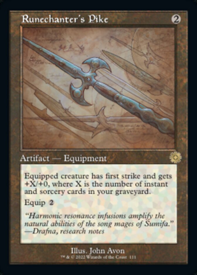 Runechanter's Pike - [Foil, Schematic] The Brothers' War Retro Artifacts (BRR)