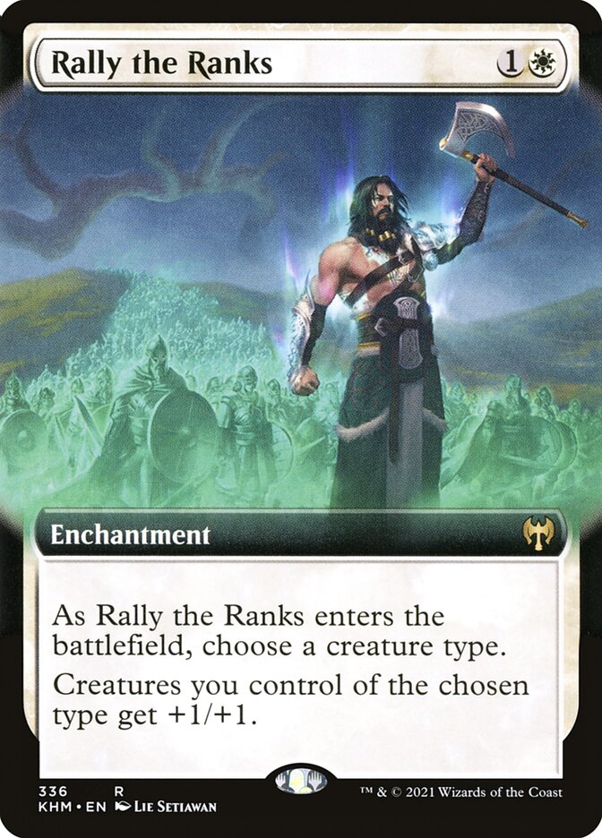 Rally the Ranks - [Foil, Extended Art] Kaldheim (KHM)