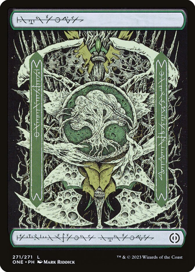 Forest (271) - [Foil, Phyrexian] Phyrexia: All Will Be One (ONE)