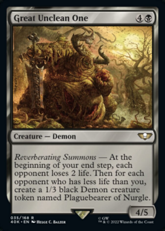 Great Unclean One - [Surge Foil] Warhammer 40,000 Commander (40K)