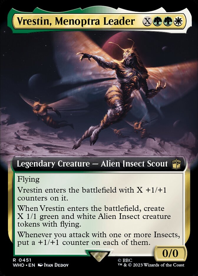 Vrestin, Menoptra Leader - [Foil, Extended Art] Doctor Who (WHO)