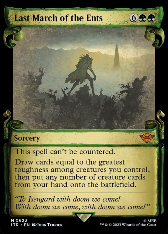 Last March of the Ents - [Foil, Showcase Scroll] The Lord of the Rings: Tales of Middle-earth (LTR)