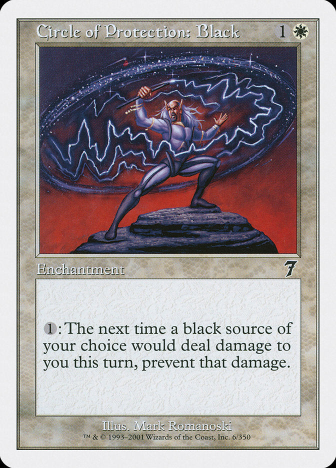 Circle of Protection: Black - [Foil] Seventh Edition (7ED)