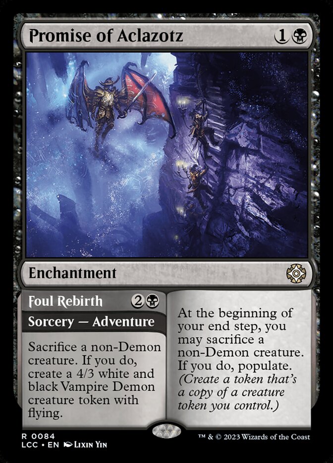 Promise of Aclazotz // Foul Rebirth - Lost Caverns of Ixalan Commander (LCC)