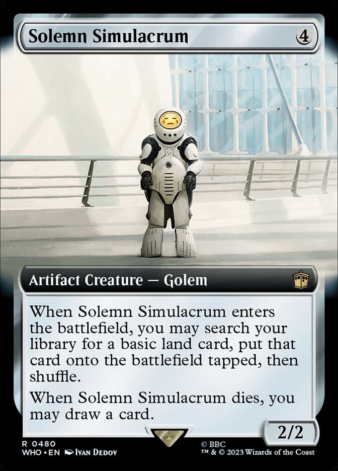 Solemn Simulacrum - [Foil, Extended Art] Doctor Who (WHO)