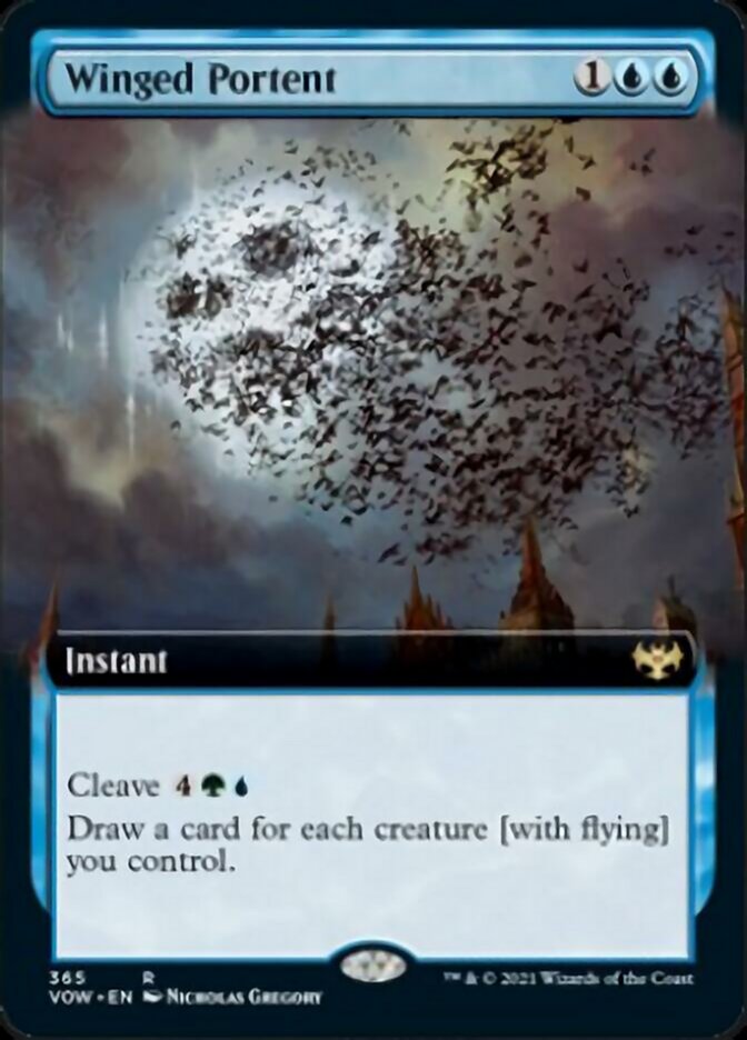 Winged Portent - [Foil, Extended Art] Innistrad: Crimson Vow (VOW)