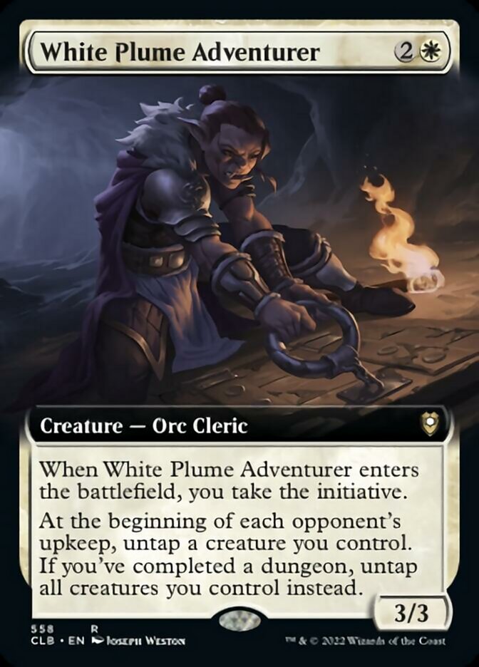White Plume Adventurer - [Foil, Extended Art] Commander Legends: Battle for Baldur's Gate (CLB)