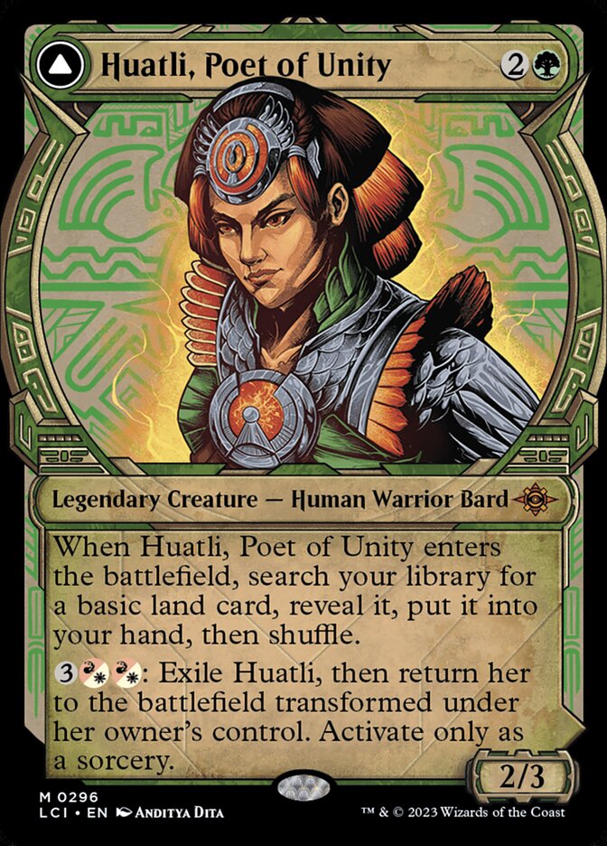 Huatli, Poet of Unity // Roar of the Fifth People - [Foil, Showcase] The Lost Caverns of Ixalan (LCI)