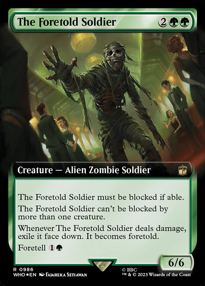 The Foretold Soldier - [Surge Foil, Extended Art] Doctor Who (WHO)