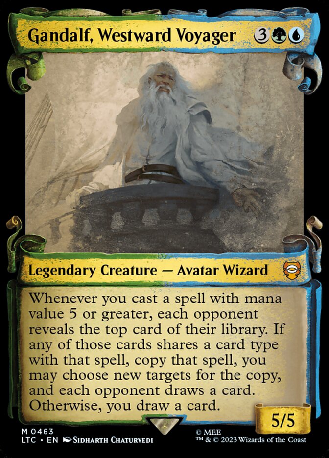 Gandalf, Westward Voyager - [Foil, Showcase Scroll] Tales of Middle-earth Commander (LTC)