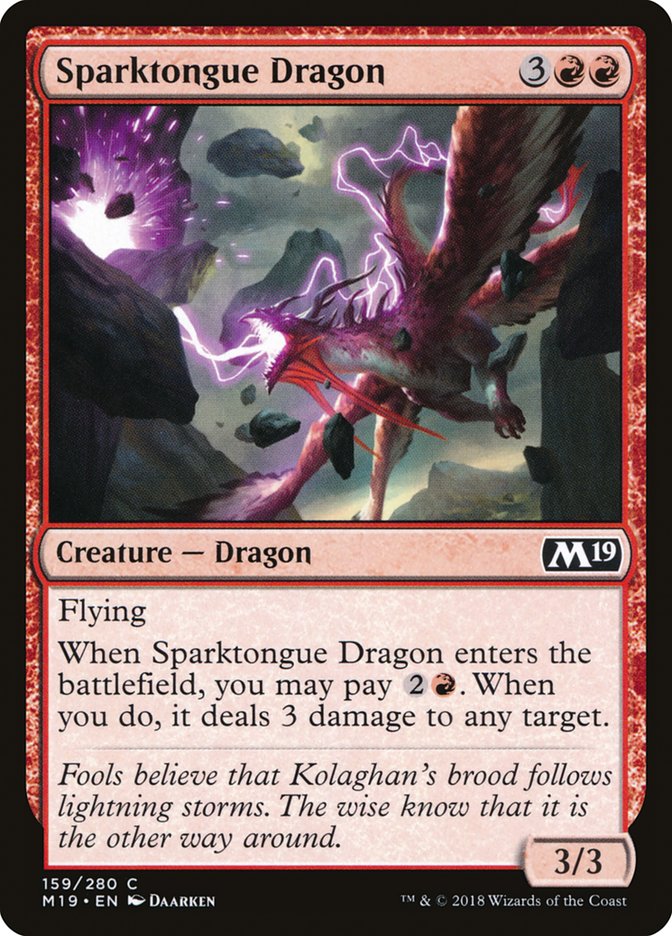 Sparktongue Dragon - [Foil] Core Set 2019 (M19)
