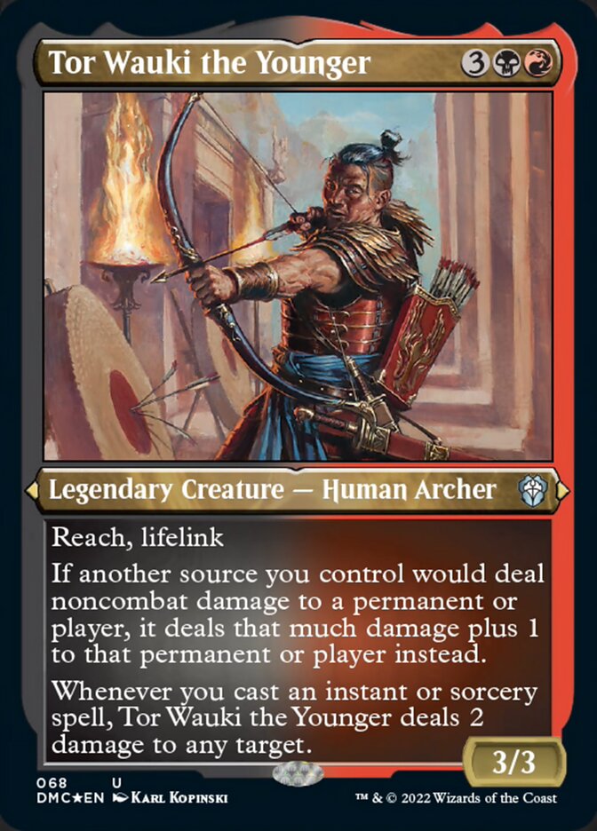 Tor Wauki the Younger - [Etched Foil, Borderless] Dominaria United Commander (DMC)