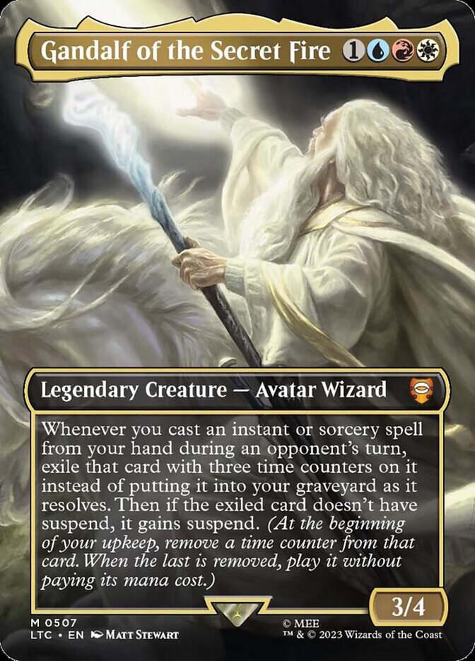 Gandalf of the Secret Fire - [Foil, Borderless] Tales of Middle-earth Commander (LTC)