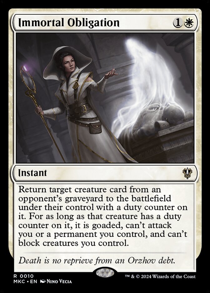 Immortal Obligation - Murders at Karlov Manor Commander (MKC)