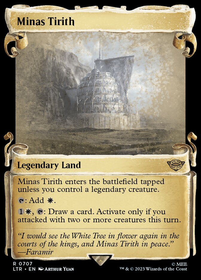 Minas Tirith - [Foil, Showcase Scroll] The Lord of the Rings: Tales of Middle-earth (LTR)