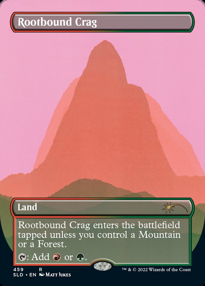 Rootbound Crag (459) - [Foil, Borderless] Secret Lair Drop (SLD)