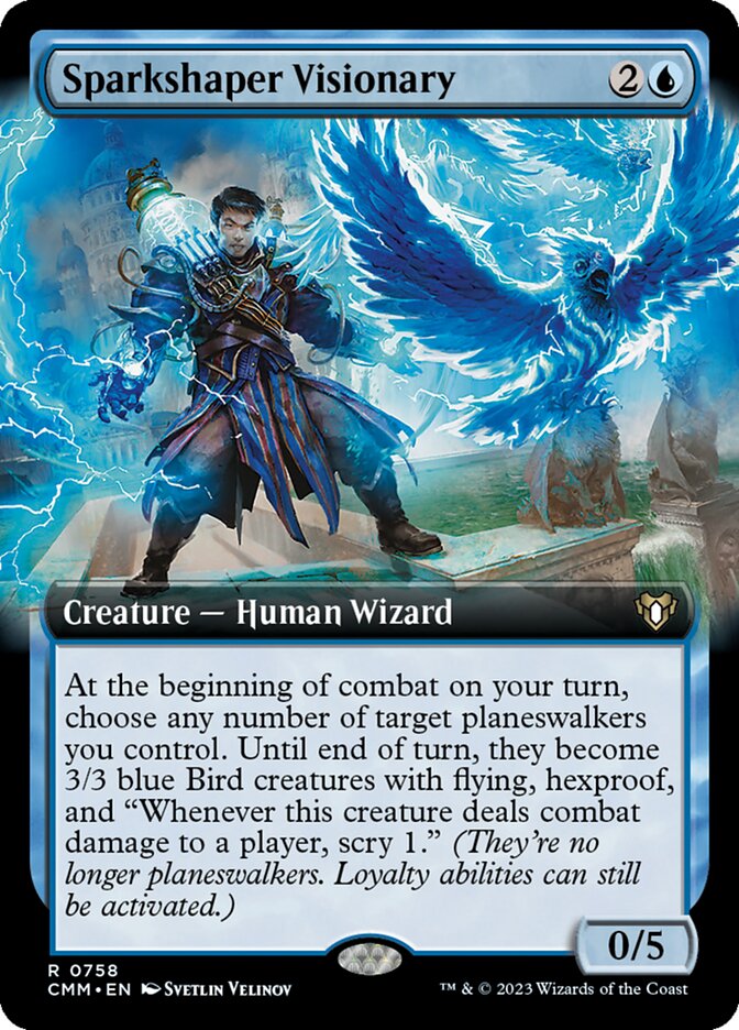 Sparkshaper Visionary - [Foil, Extended Art] Commander Masters (CMM)