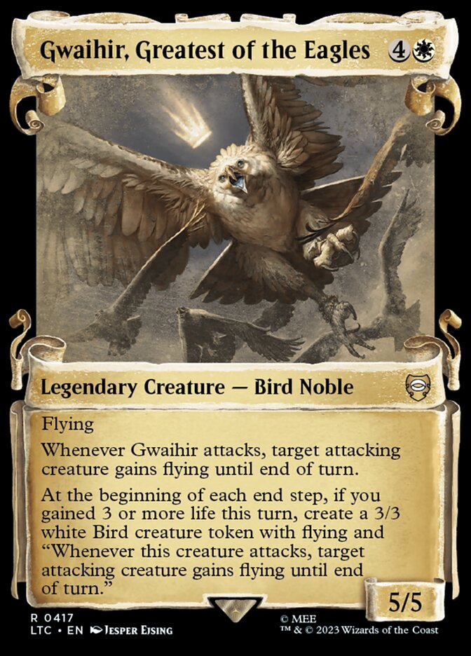 Gwaihir, Greatest of the Eagles - [Foil, Showcase Scroll] Tales of Middle-earth Commander (LTC)