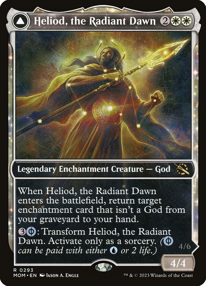 Heliod, the Radiant Dawn // Heliod, the Warped Eclipse - [Foil, Showcase] March of the Machine (MOM)