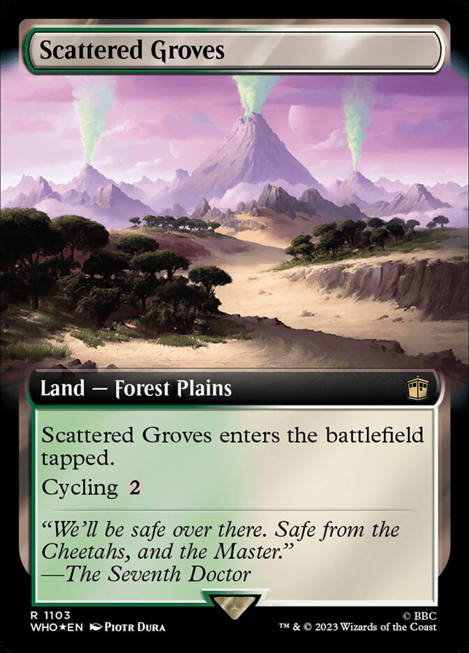 Scattered Groves - [Surge Foil, Extended Art] Doctor Who (WHO)