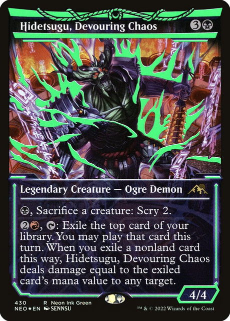 Hidetsugu, Devouring Chaos - [Foil, Showcase] Kamigawa: Neon Dynasty (NEO)