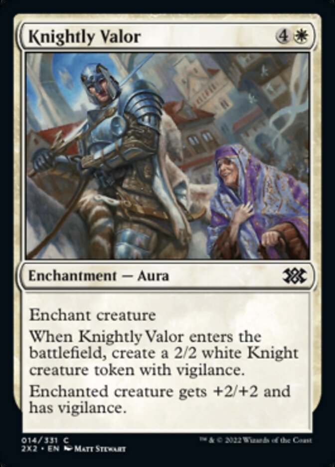 Knightly Valor - [Foil] Double Masters 2022 (2X2)