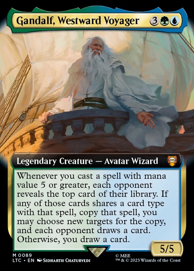 Gandalf, Westward Voyager - [Extended Art] Tales of Middle-earth Commander (LTC)