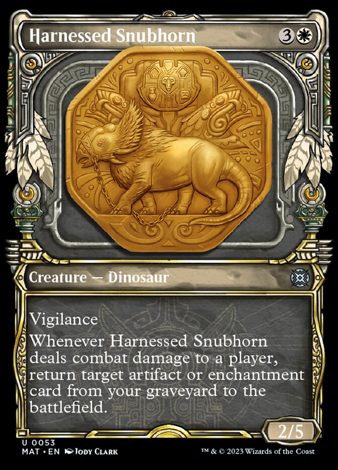 Harnessed Snubhorn - [Foil, Showcase] March of the Machine: The Aftermath (MAT)